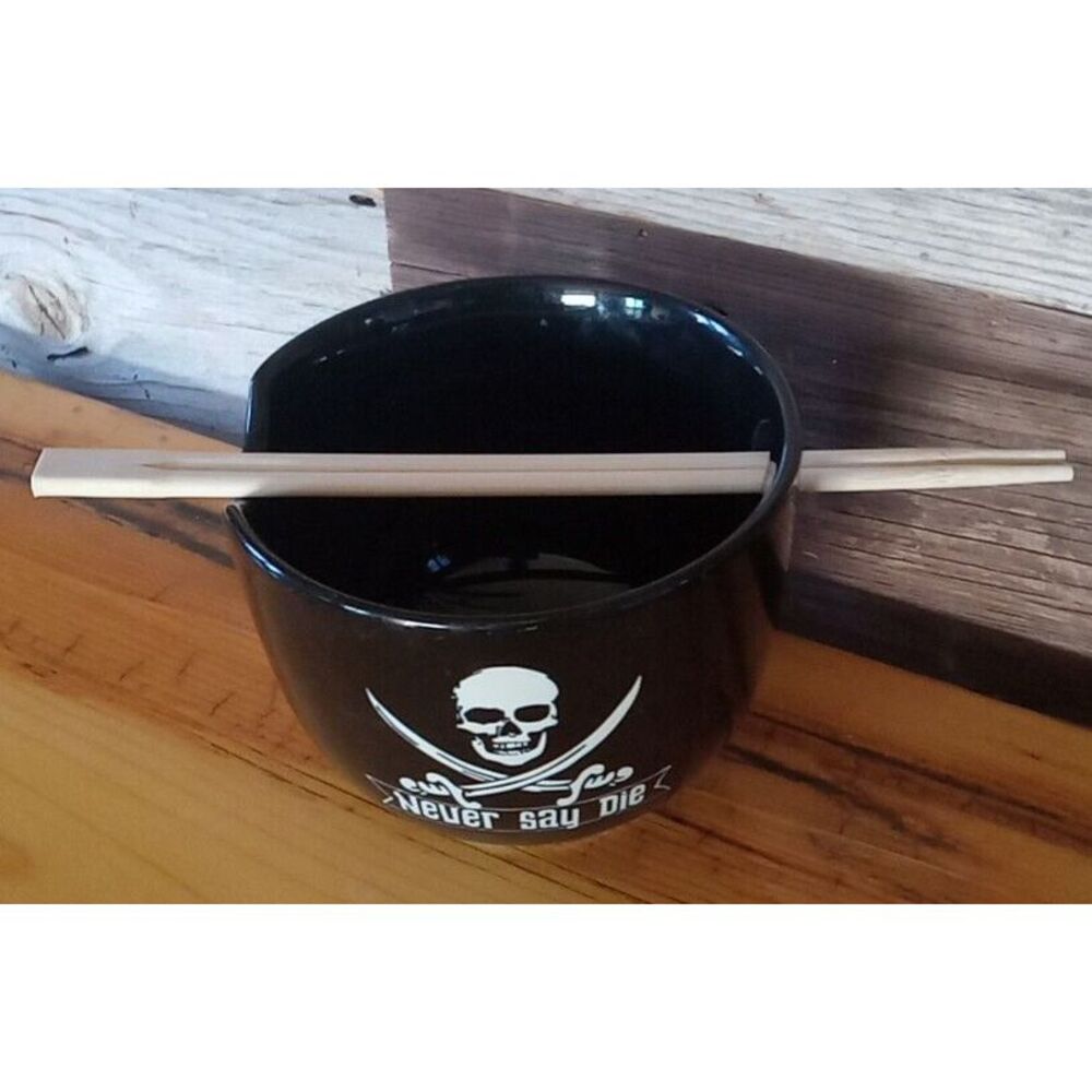 Goonies Ramen Mug Cup Bowl Black